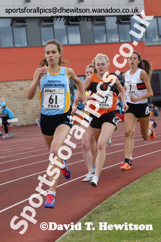Senior girls 800 metres, 2015 English Schools, Gateshead. Photo: David T. Hewitson/Sports for All Pics